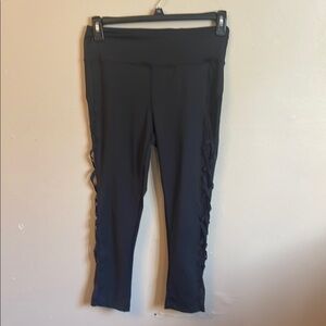 Black Leggings with Side Cutouts (Bin Z)​